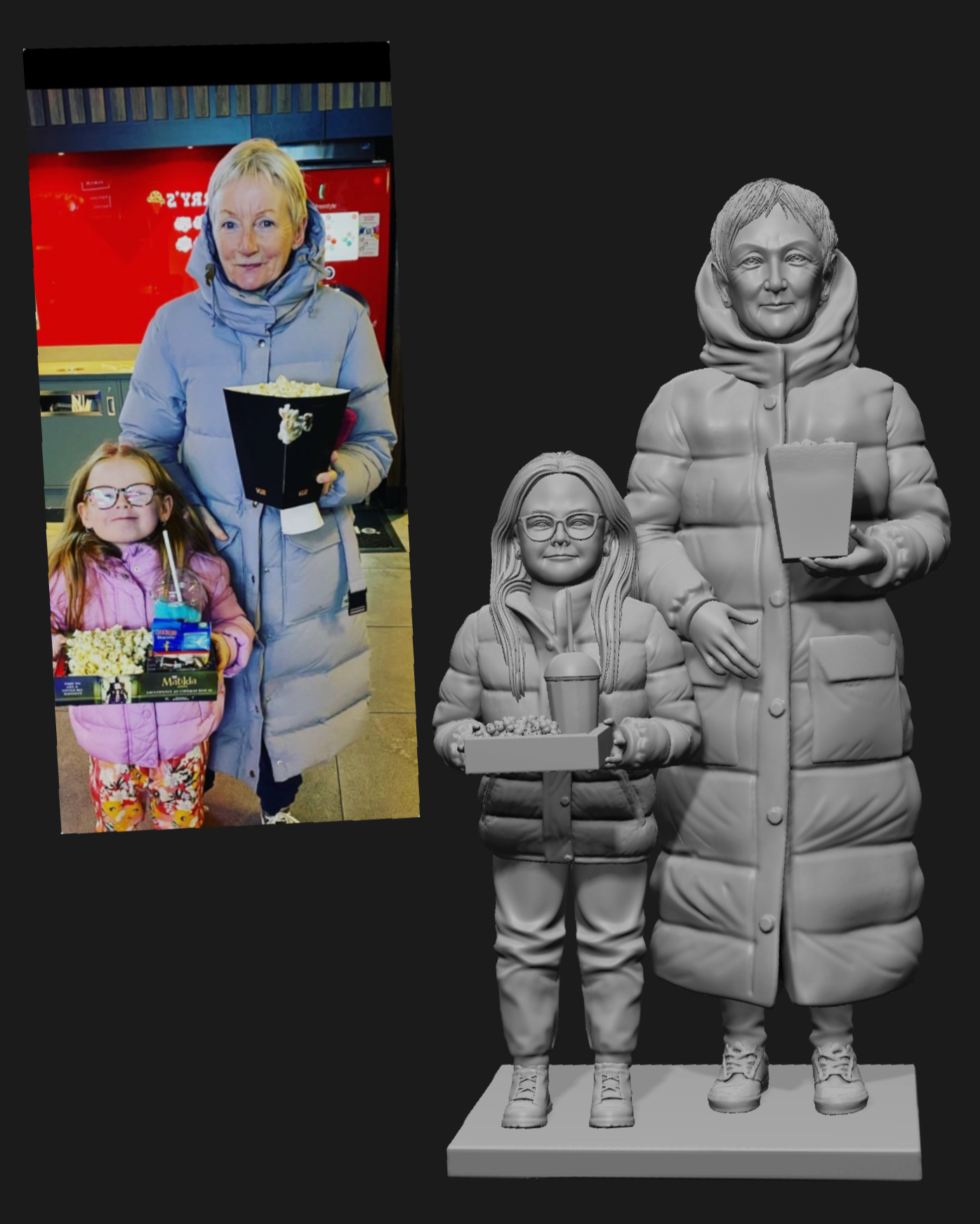 3D-Design for 2-person statue