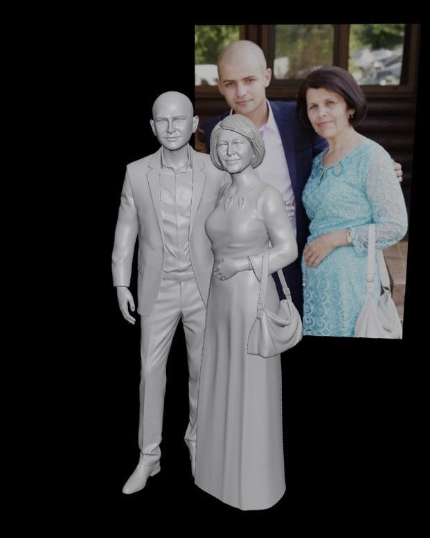3D-Design for 2 statues