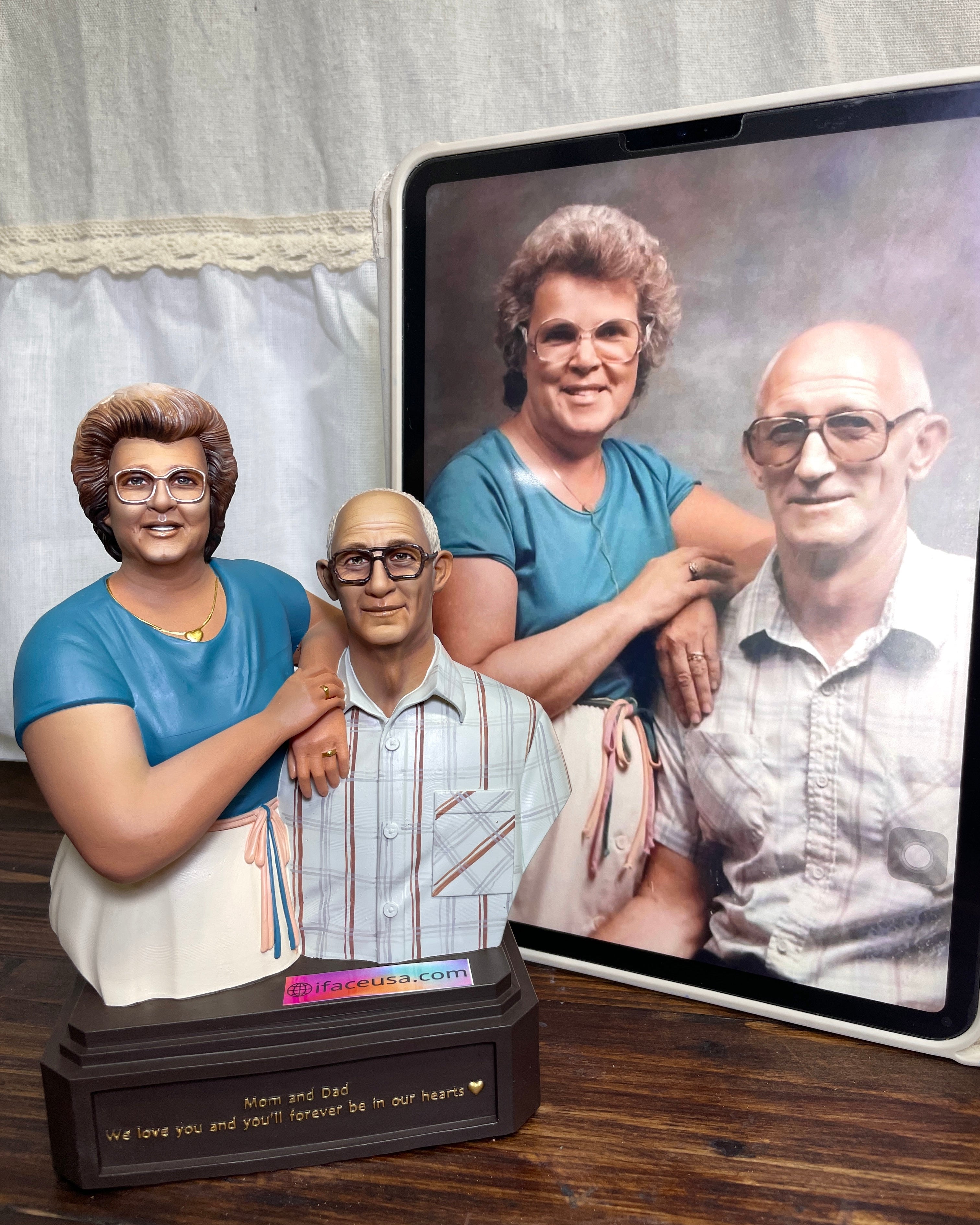 Couple Portrait Bust - Shipping included