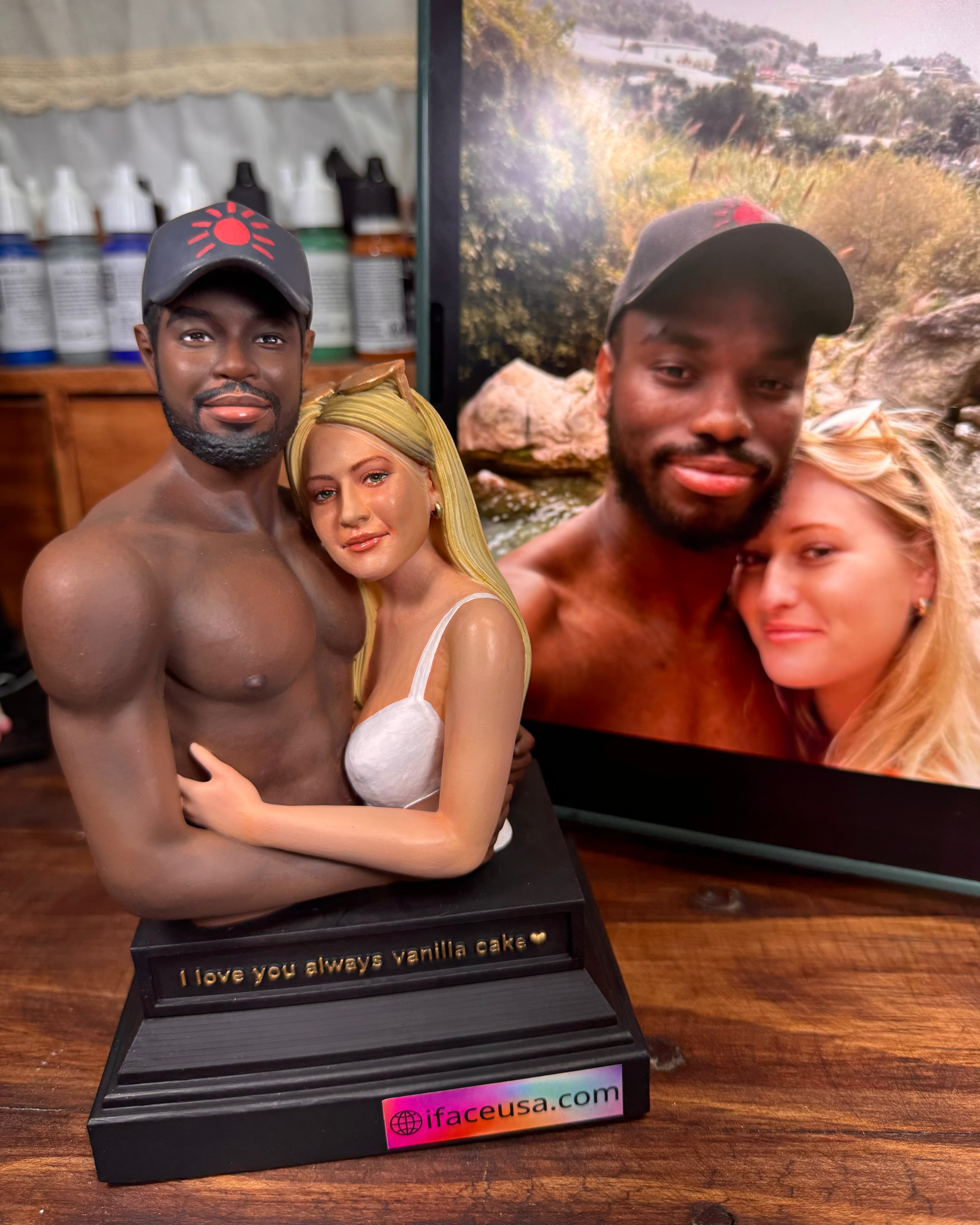 Couple Portrait Bust - Shipping included